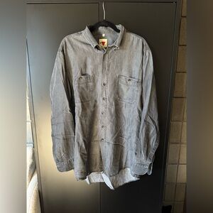 New Haupt Gray Button Down Long Sleeve - Men Large 41/42